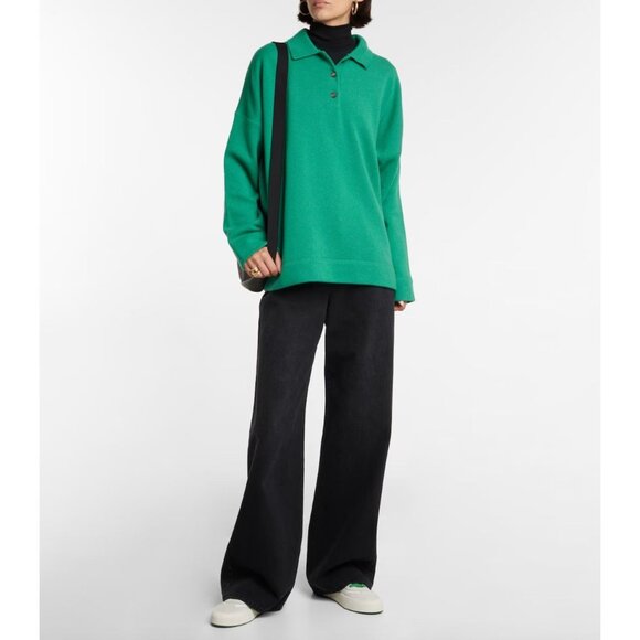 The Row Marley Suede Paneled Leather Sneakers Milk White Womens Size 35 5 - Picture 14 of 14